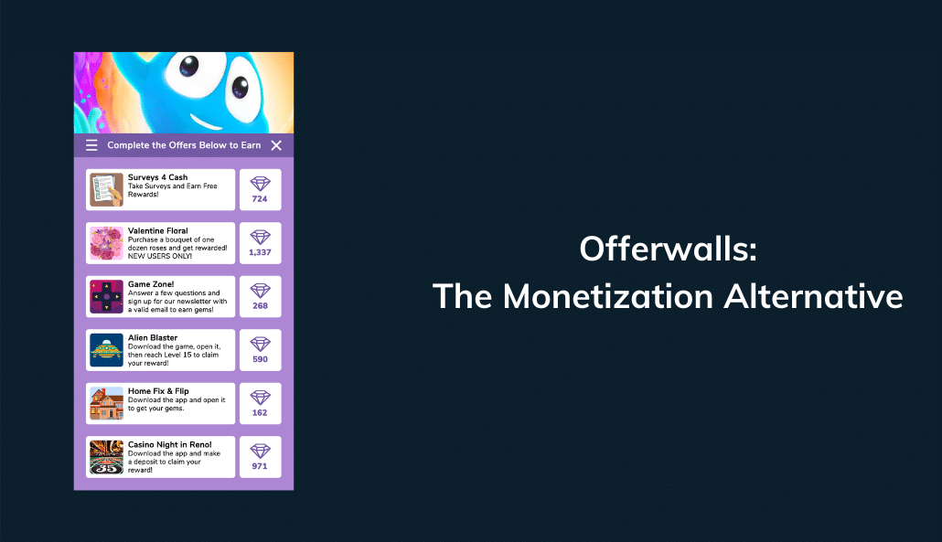 offerwalls monetization casual mobile games
